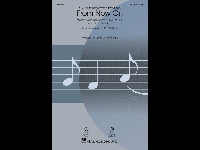 From Now On (from The Greatest Showman) (SATB Choir) - Arranged by Roger Emerson class=