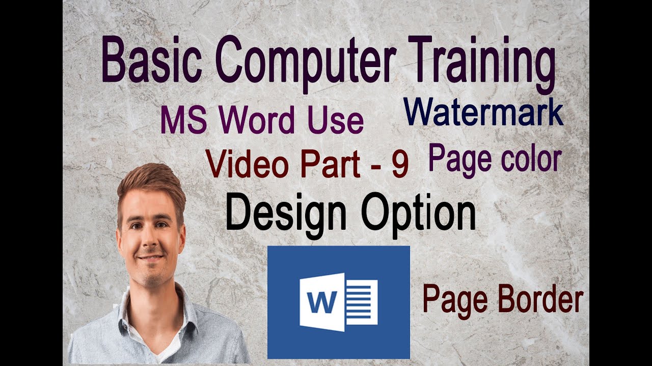 Basic Word Design Basic MS word | design option tab | MS Word video part - 9 | design ...