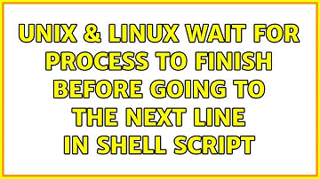 Unix & Linux: Wait for process to finish before going to the next line in shell script