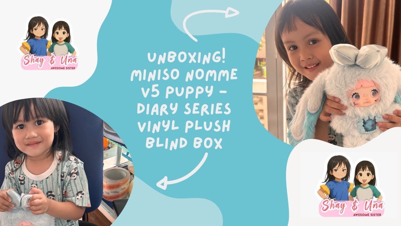 Shay dan Una Unboxing! ~ Miniso nomme V5 puppy diary series vinyl plush blind box