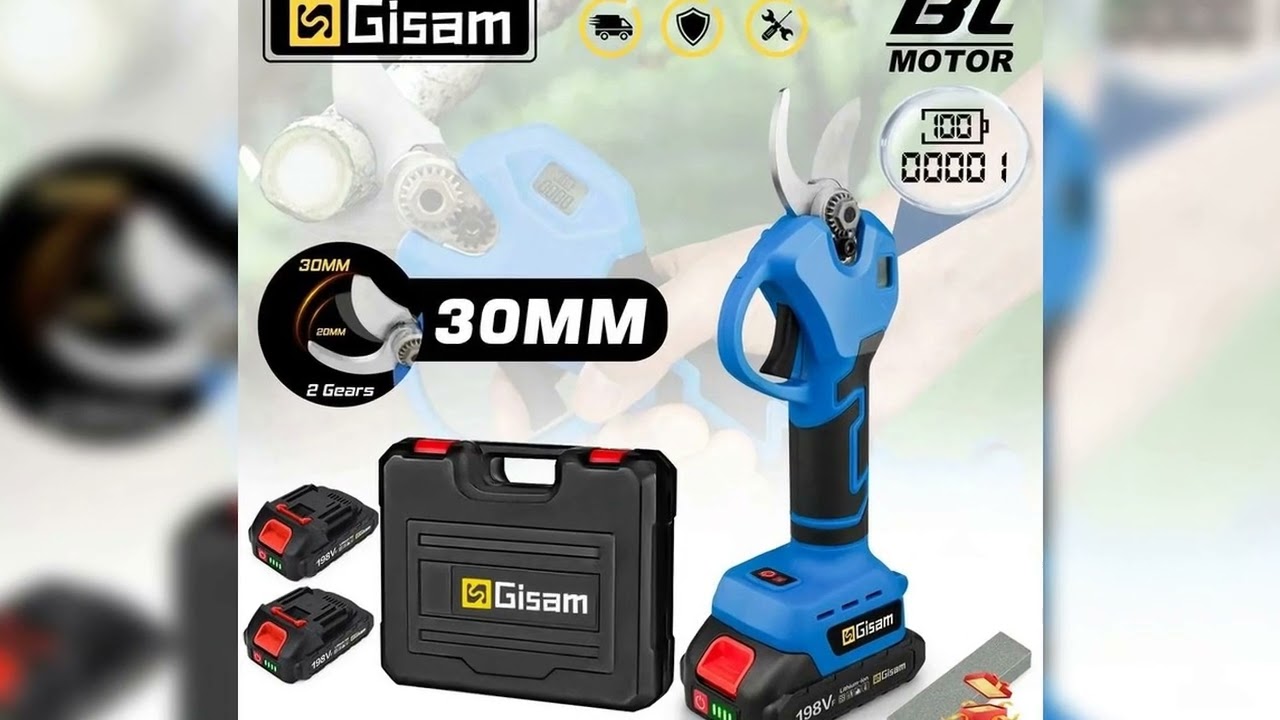 A must-have product! 30mm Brushless Cordless Electric Pruner Shear Fruit Tree Bonsai Pruning Branc