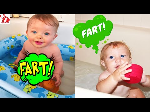 Fart babies in the bathtub 💨💨💨 - Lovely Babies Fart 🤣🤣🤣 - Funny Pets Moments