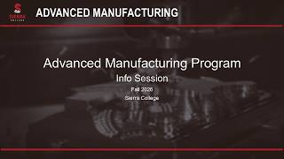 Sierra College Advanced Manufacturing Programs -Fall 2026