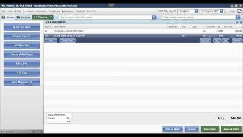 QUICKBOOKS POINT OF SALE: RECEIVING ITEMS WITHOUT A PURCHASE ORDER