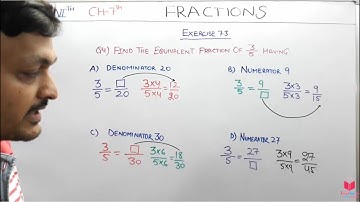 Q4) Ex-7.3 Class 6 Maths Chapter 7 Fractions | Maths Class 6 CBSE NCERT By Apni ClassRoom By Deepak