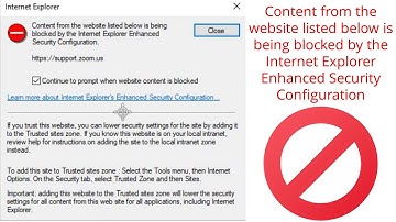 Windows Server - Content from the website listed below is being blocked by the IE Enhanced Security
