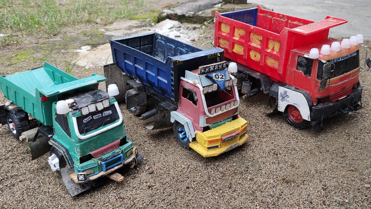 Mobil tongkang dam truk pasir batu