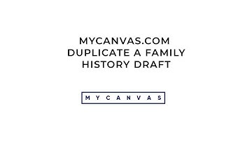 How to Create Duplicate Named Drafts of Family History Projects - MyCanvas