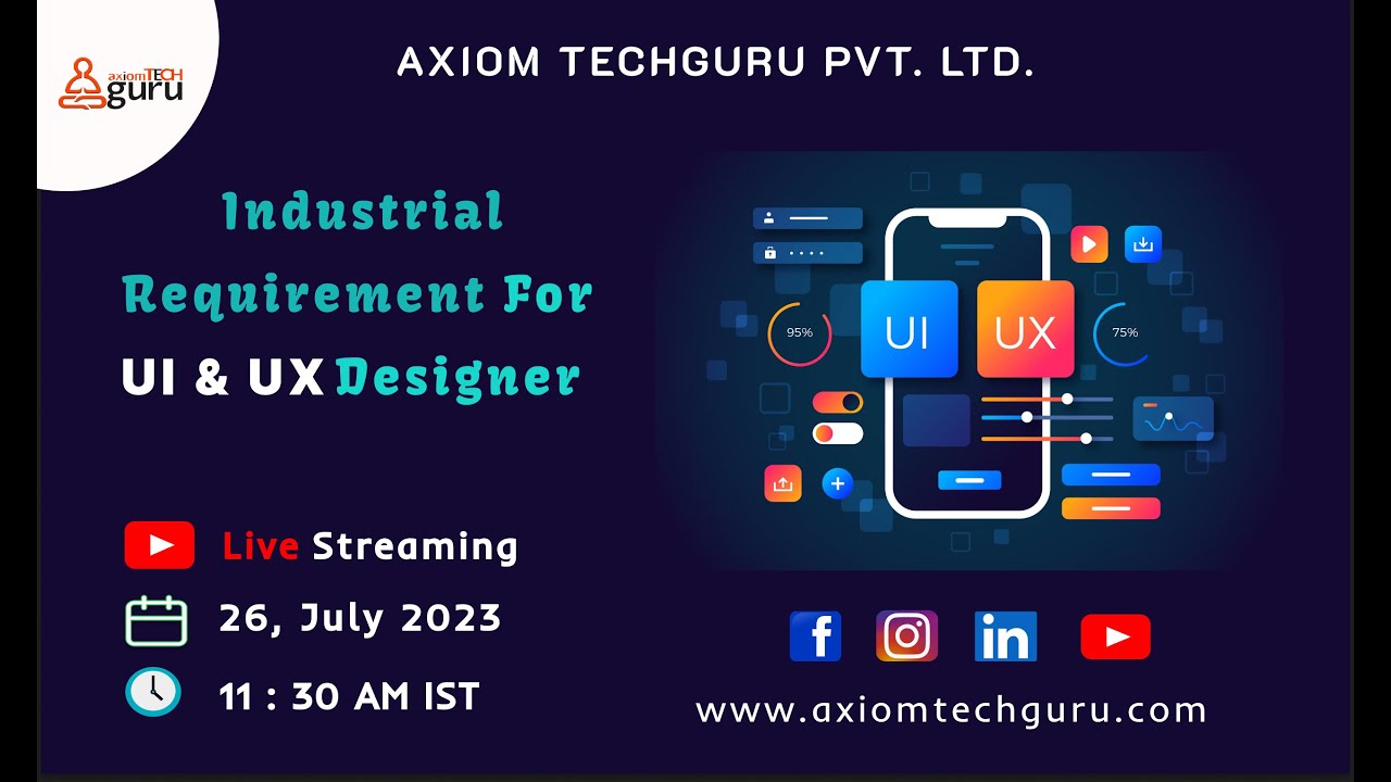 INDUSTRIAL REQUIREMENT FOR UI & UX DESIGNER - YouTube