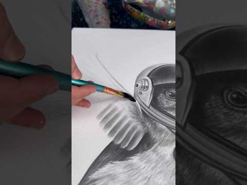 Which animal would you like to see wearing a space helmet? 🤔 This sold #artwork is spaced out 🪐