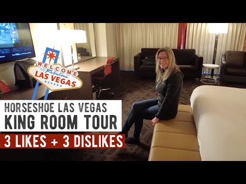 Caesars Horseshoe Renovated King Room Tour | Budget-Friendly Hotel at Center of the Las Vegas Strip