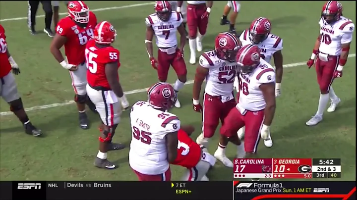 2019 USC vs Georgia - Rick Sandidge Tackle for Loss