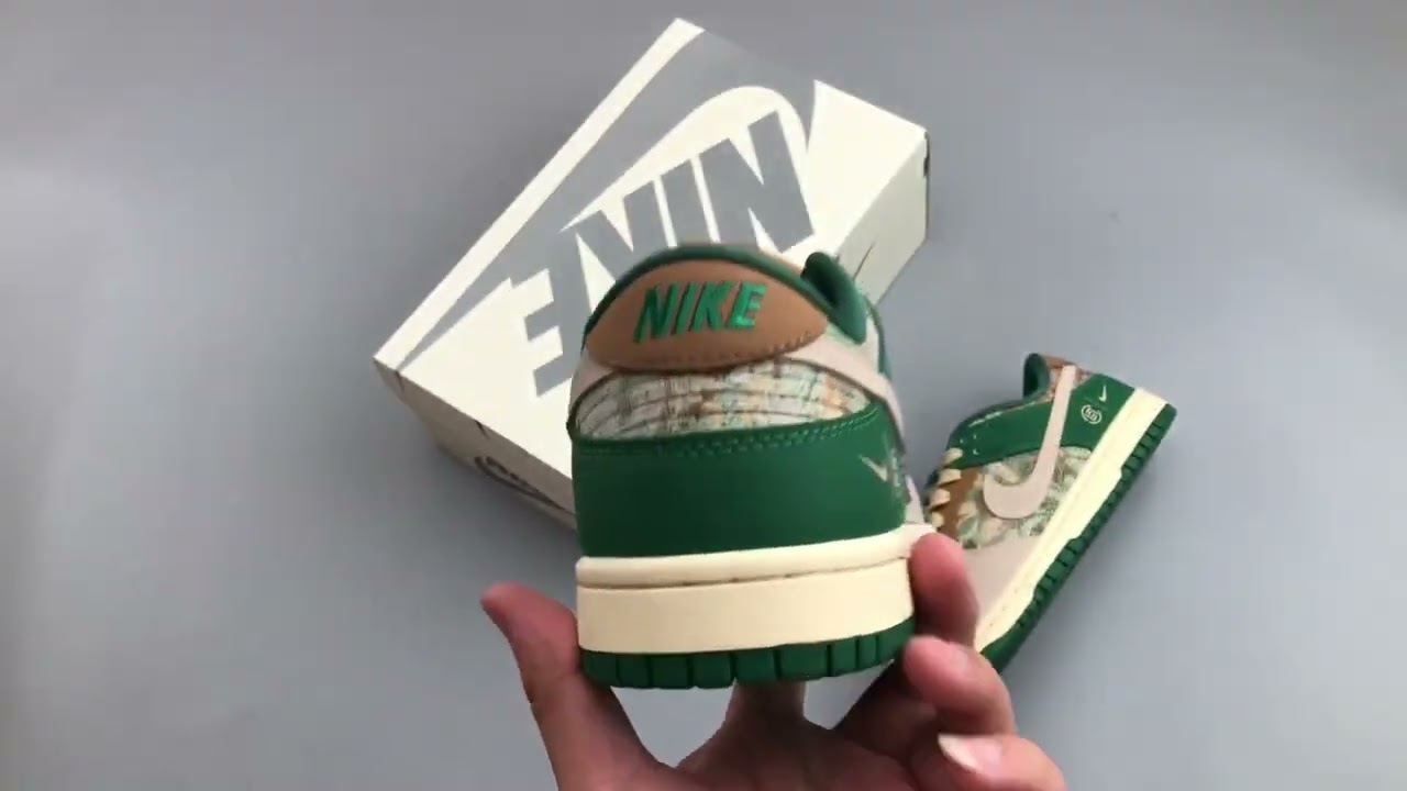 Clot x Nike Dunk Low Beige Brown Green Add WhatsApp：+86 159-803-46095