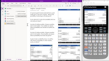 HP Prime Onenote Higher Number of Sample Points