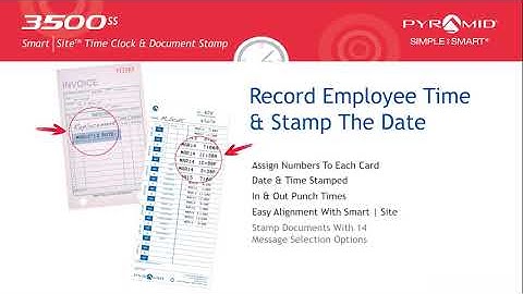 Pyramid Time Systems 3500ss Smart Site Time Clock and Document Stamp