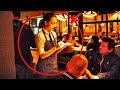 َA millionaire mocked a poor family in  expensive restaurant The waitres's act spread all  the world