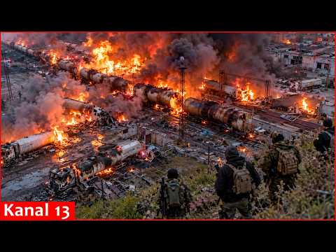 Partisans infiltrated deep inside Russia; railway logistics and vehicles were destroyed