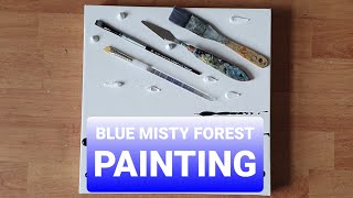 How to draw step by step | How to paint misty forest | #acrylicpaintings screenshot 1