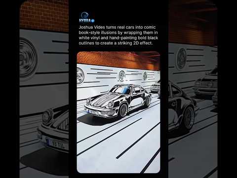 LA Artist Transforms Real Cars Into Something Straight Out of a Comic Book🔥😲😲 #porsche #mercedes