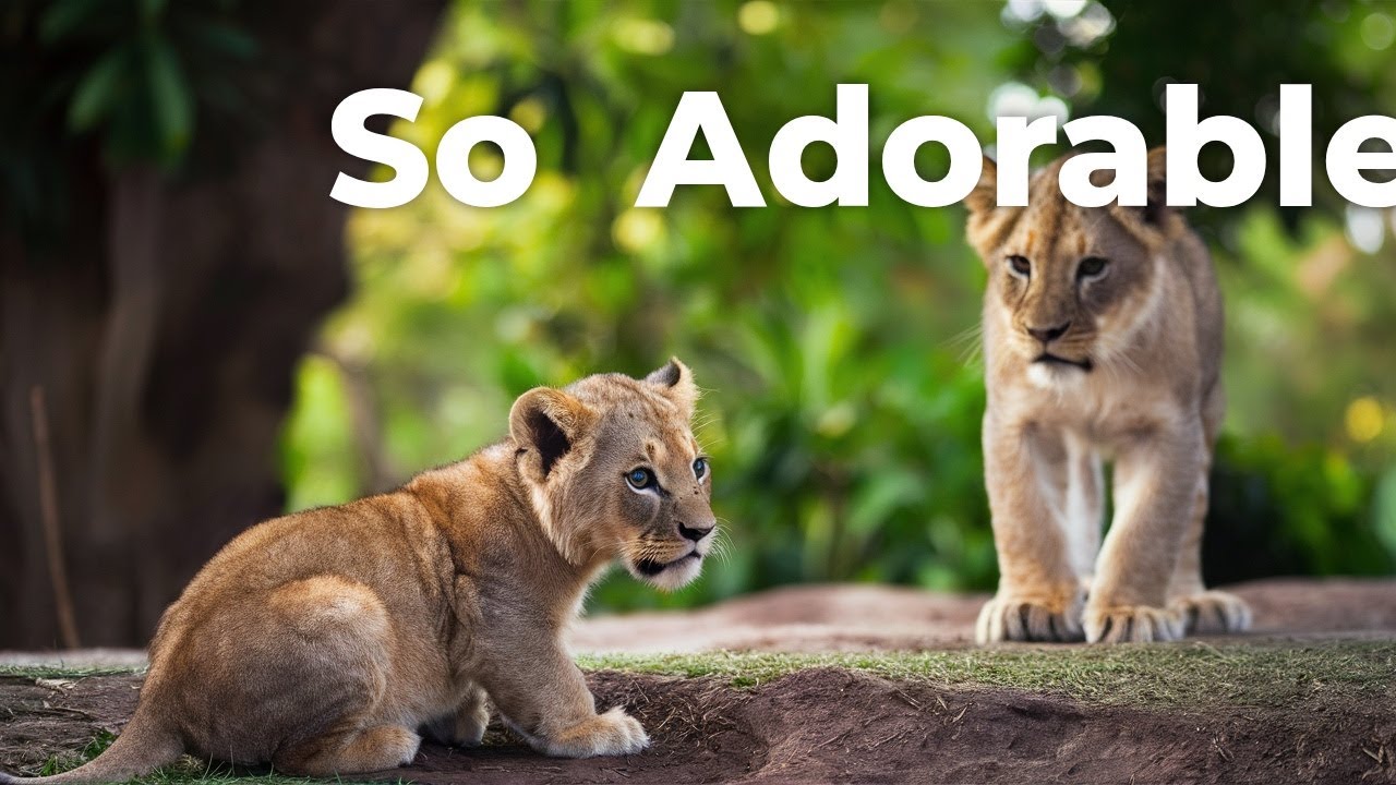 LION CUBS Playtime Fun with Their Parents Watching!