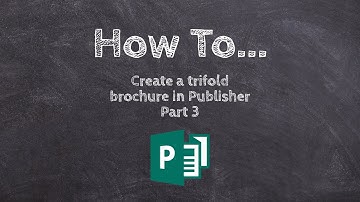 How to create a tri-fold brochure -- step by step tutorial -- part 3