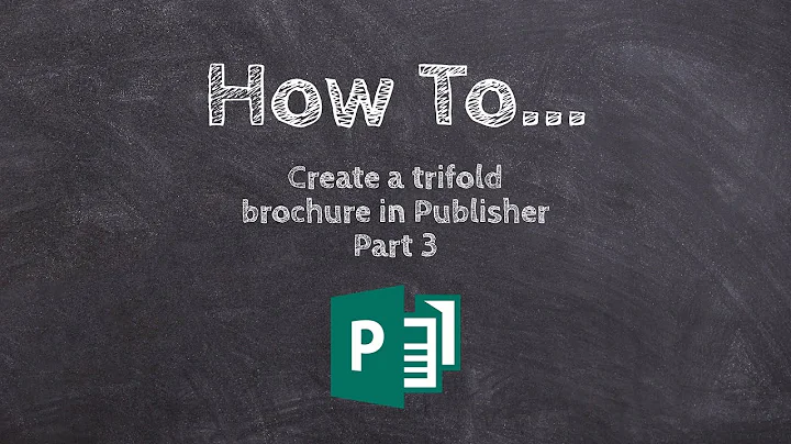 How to create a tri-fold brochure -- step by step tutorial -- part 3