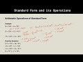 GED Math Unit 4.4: Arithmetic Operations of Standard Form