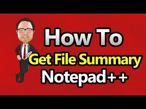 Notepad++ - Get File Summary