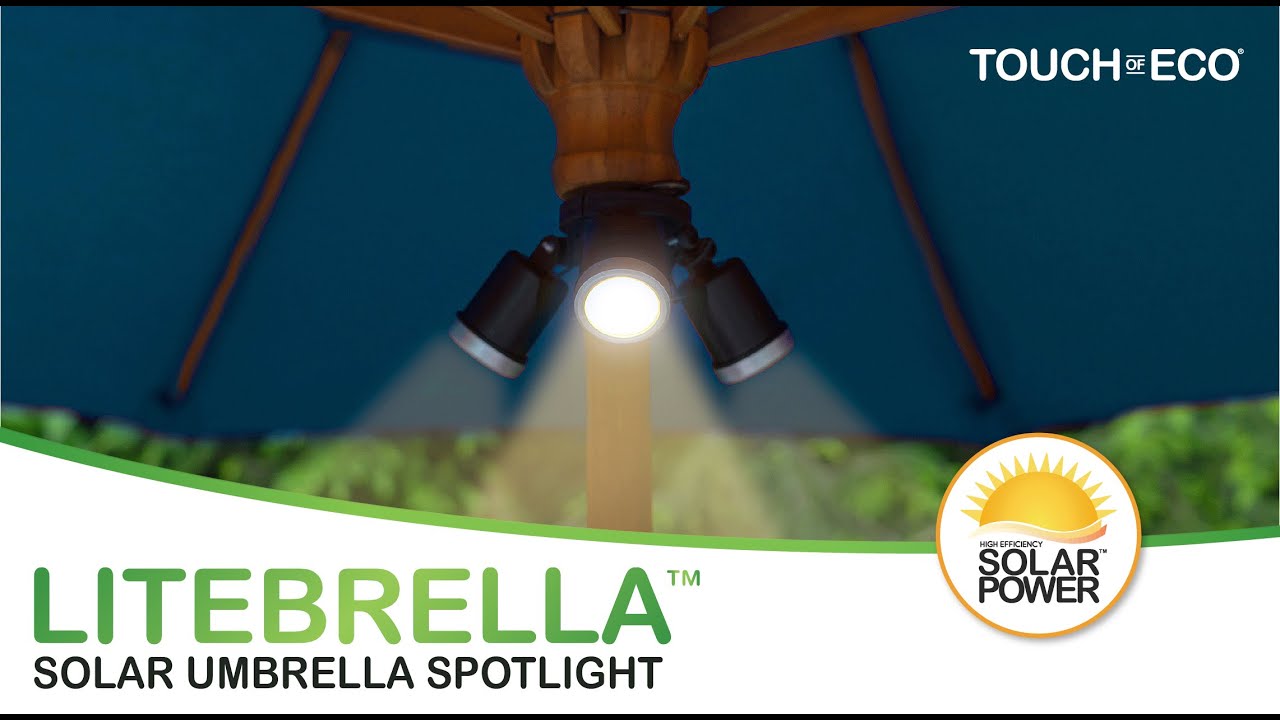 Litebrella Solar Umbrella Spotlight Youtube