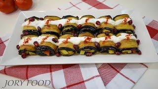 رولات الباذنجان أطيب مقبلات برمضان لذيذة وسريعة التحضيرaubergine rolls recipes