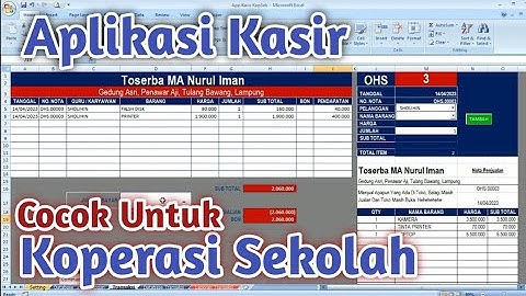 Aplikasi Kasir Gratis Excel VBA Cocok Untuk Aplikasi Kasir Koperasi Sekolah