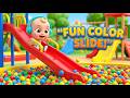 Learn Colors with Slides!  JAC &amp; MINA Ball Pit Fun | Kids Rhymes | YumToons