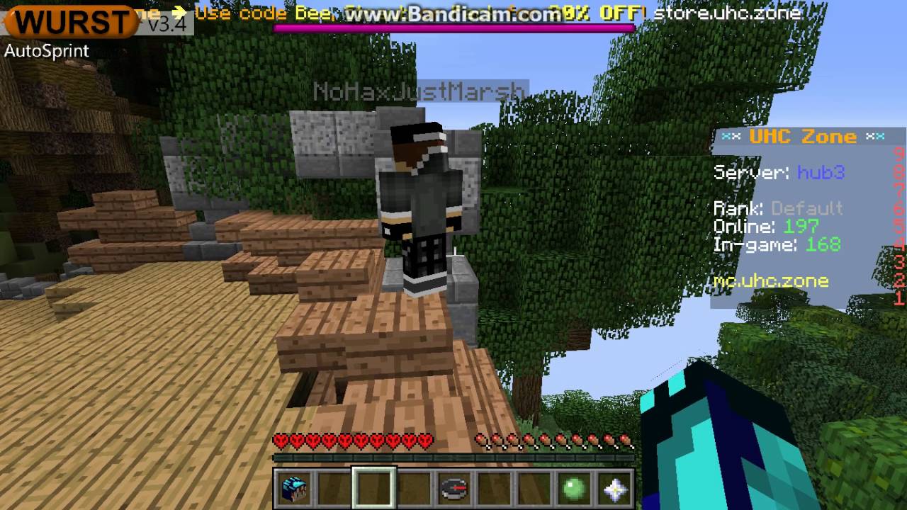 Minecraft Trolling someone on UHC zone