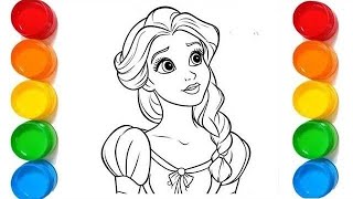 How to Draw a Princess Belle | Cute Princess Drawing for Kids | Easy Drawing Step by Step 