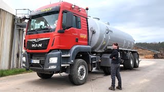 Lohnunternehmen im Einsatz  Gärsubstrat einarbeiten Traktor Fendt 942 & Samson PG II slurry driving