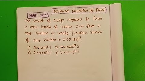The amount of energy required to form a soap bubble of radius 2cm from a soap solution is nearly: