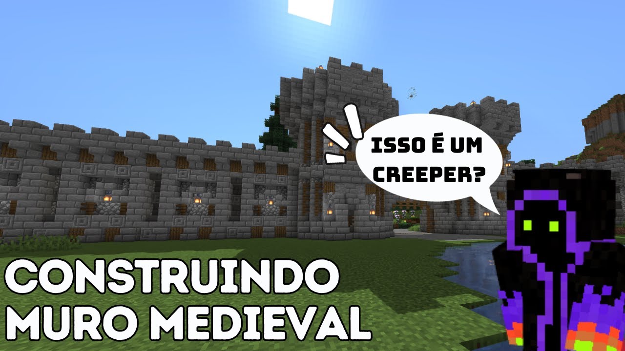 Construindo Nosso Muro Medieval no Minecraft - YouTube