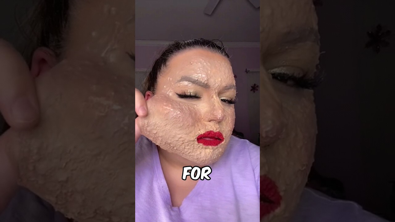 Она боялась смывать макияж😓