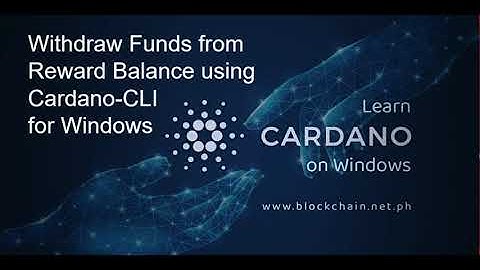 Cardano Tutorial [22 011] - Withdraw Reward Balance