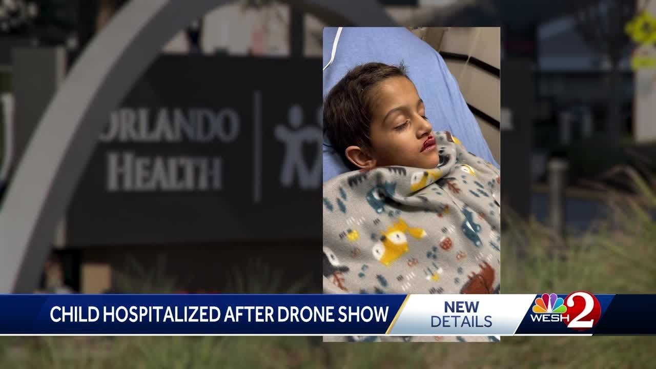 7-year-old hit by falling drone at Orlando holiday show has open heart ...