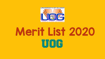 6th Merit list of Uog undergraduate Programs 2020