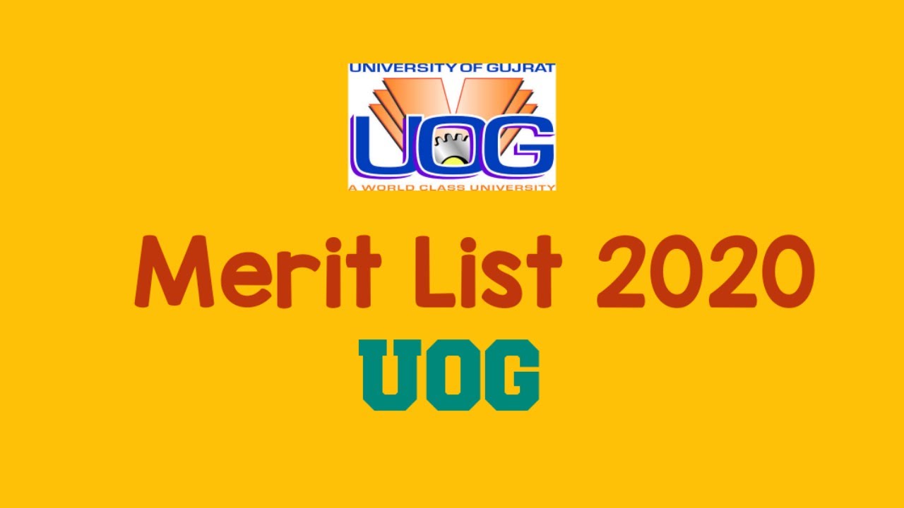 6th Merit list of Uog undergraduate Programs 2020