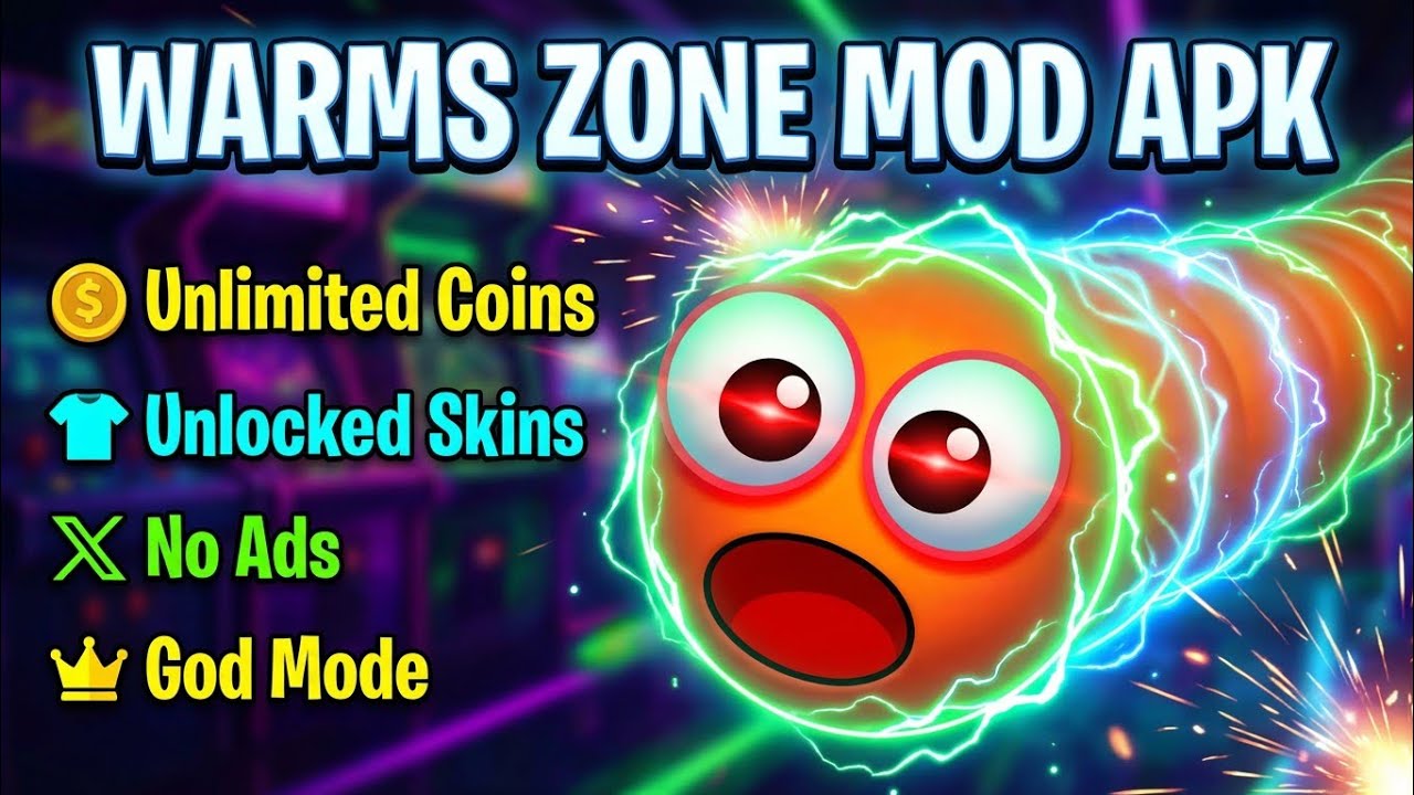 Worms Zone Mod APK Download Latest Version | Fast Grow & Infinite Coins