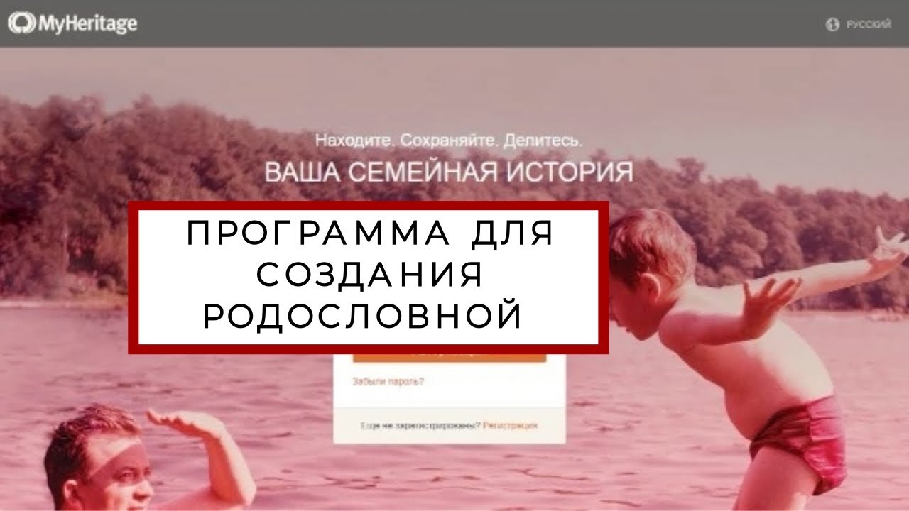 ⁣Программа для создания родословной myheritage на русском