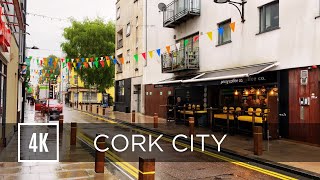 Cork City in a Rainy Day (Weather Warning) | Ireland | 4K & 3D audio | Rain and City Ambience ASMR