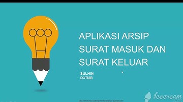 Aplikasi Arsip Surat Masuk dan Keluar