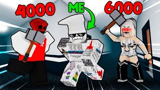 PLAYING AGAINST A LEVEL 6000 AND 4000 IN ROBLOX FLEE THE FACILITY!