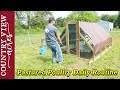 Daily Pastured Poultry Move.  Plus, Smoked Ribs and Campfire Baked Potatos.  Homestead VLOG