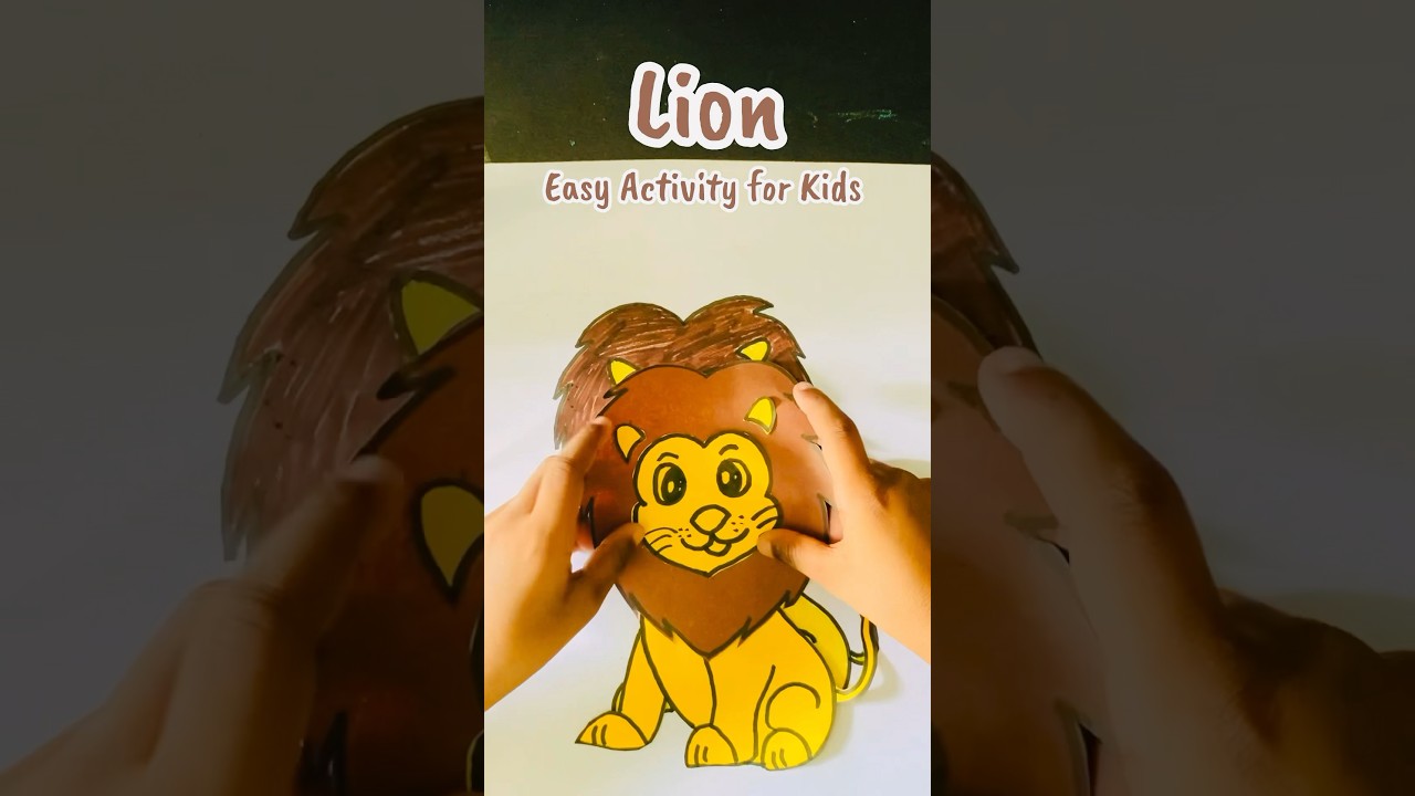 How to Draw A Lion | Paper Lion | “L”Alphabet Drawing | 🦁 Easy Drawing For Kids | L for Lion