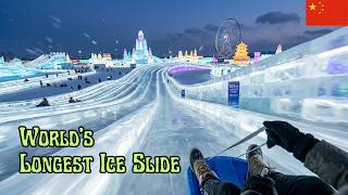 Riding the World's Longest Ice Slide at Harbin Ice & Snow World【冰雪大世界】🇨🇳 Riding the World's Longest Ice Slide at Harbin Ice & Snow World【冰雪大世界】🇨🇳